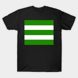 Strips - green and white. T-Shirt